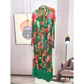 Riza Printed Dress ( Green Tone)